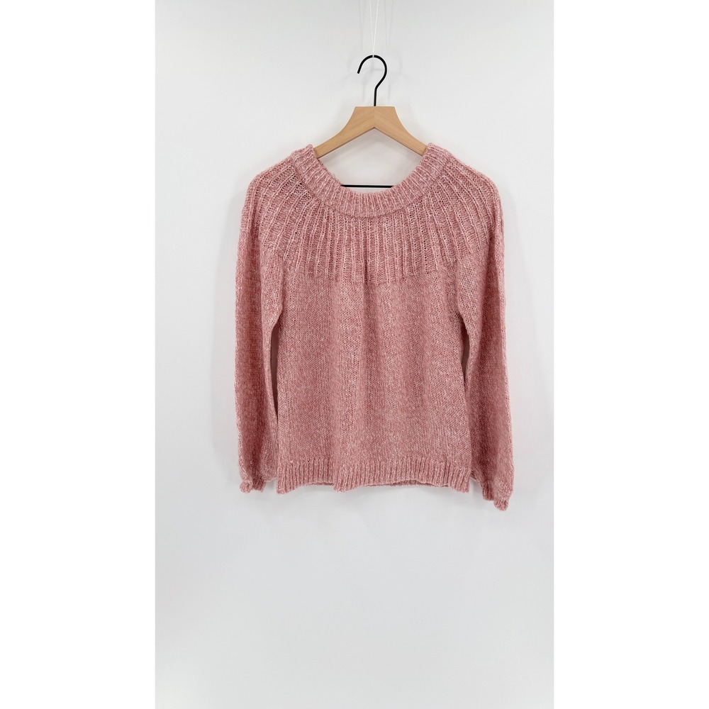 LC Lauren Conrad Soft Knit Sweater M Tie Back Bow Coquette Balletcore Romantic